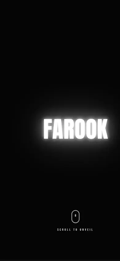 The portfolio's opening title on a phone.